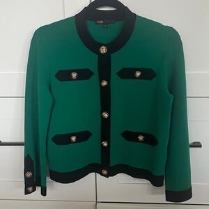 Maje Emerald and Black Blazer